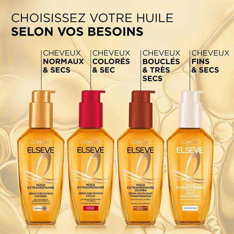Elseve Huile Extraordinaire Cheveux Très Secs ou Frisés 100ml