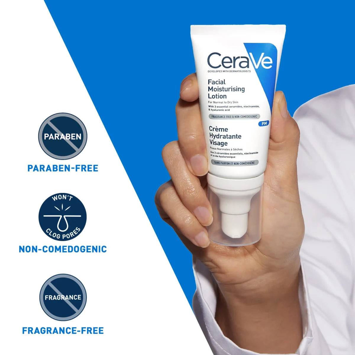 Cerave Lotion Hydratante pour le visage / peau normale à sèche 52ml