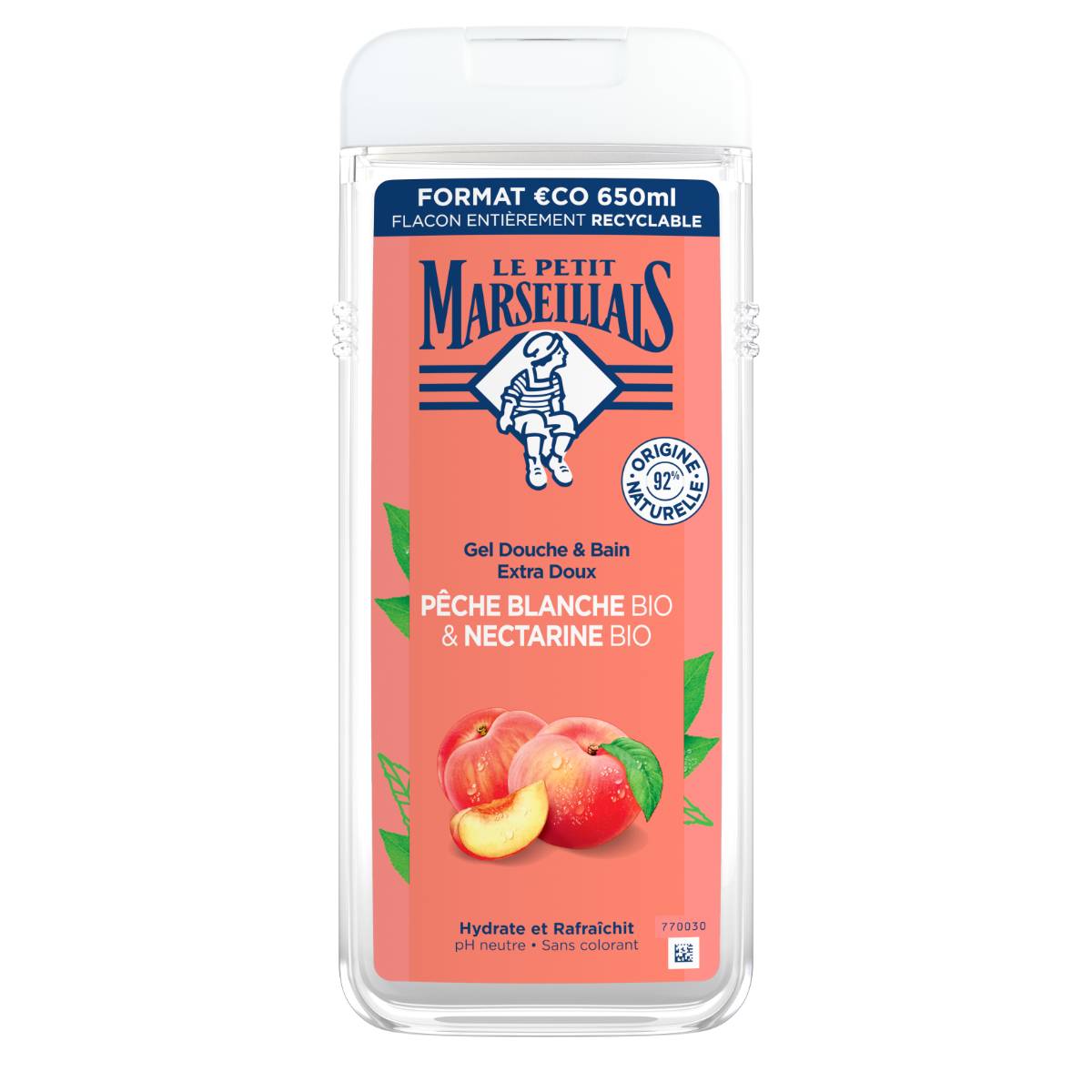 Le Petit Marseillais Crème de Douche & Bain Extra Douce Pêche blanche & Nectarine BIO 650ml