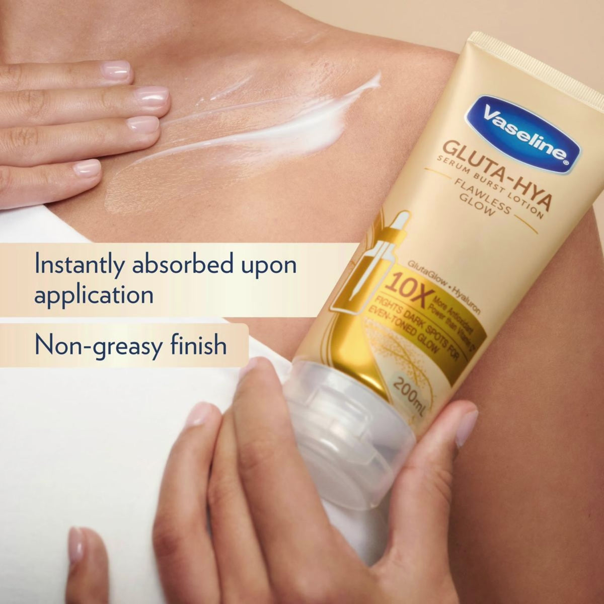 Vaseline Gluta-Hya Flawless Tone - sérum corporel, 200ml