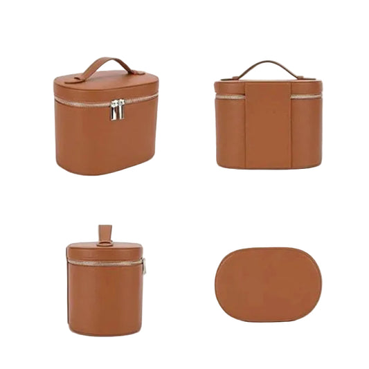Trousse/sac de maquillage marron