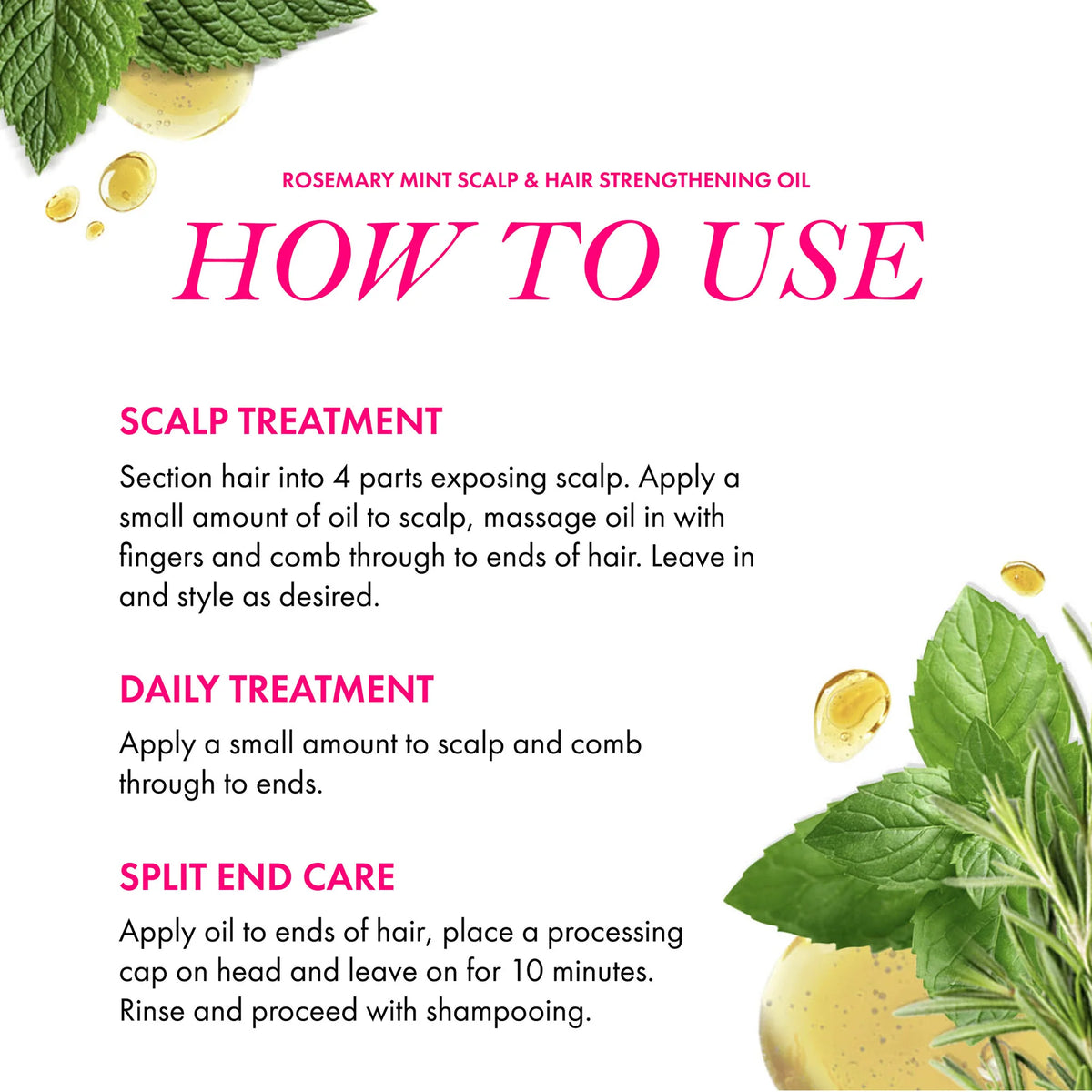 Rosemary Mint Scalp & Hair Strengthening Oil 59ml