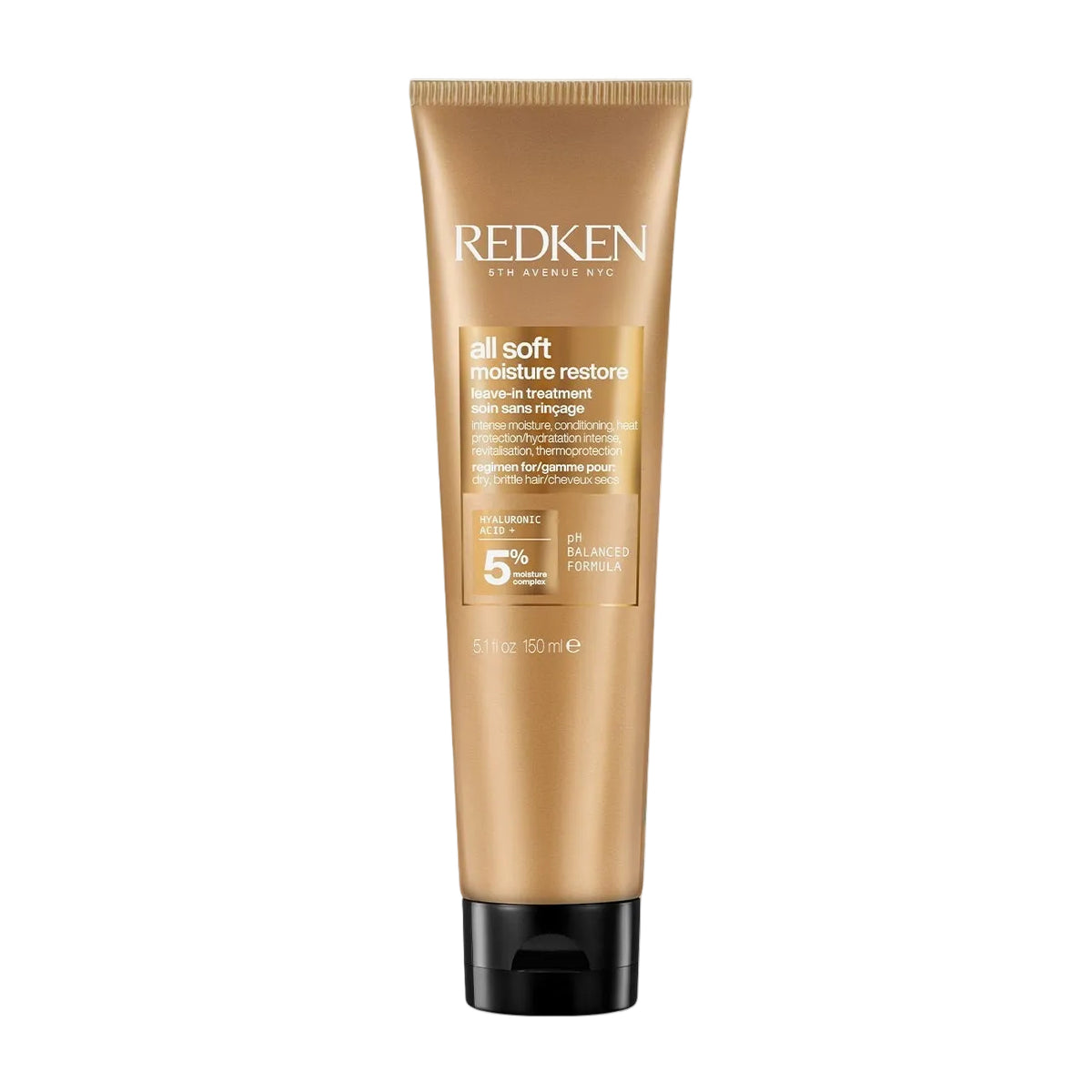 REDKEN All Soft moisture leave in 5%- Traitement sans rinçage, 150ml