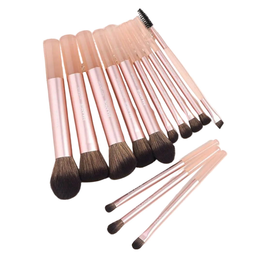 Maange ensemble de pinceaux 13 pièces + trousse (rose)