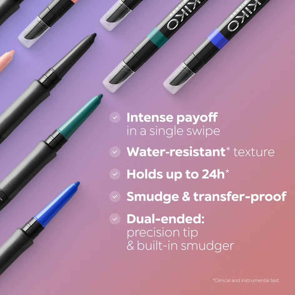 Kiko milano unlimited precision automatic eyeliner & khol - 16 black