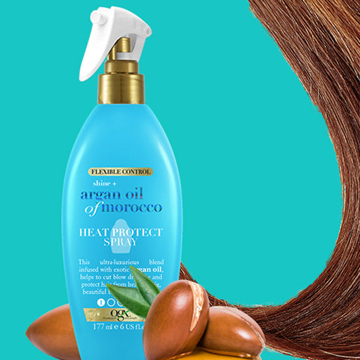 OGX Spray Protection Chaleur Cheveux à l'Huile d'Argan du Maroc 177 ml