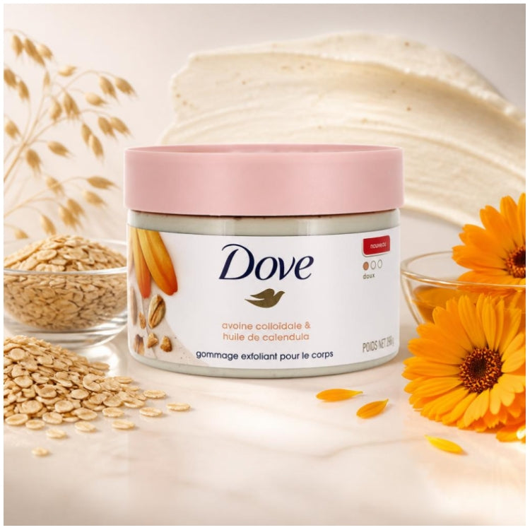 Dove Gommage Corps Doux à l'avoine colloïdale et huile de calendula 298g