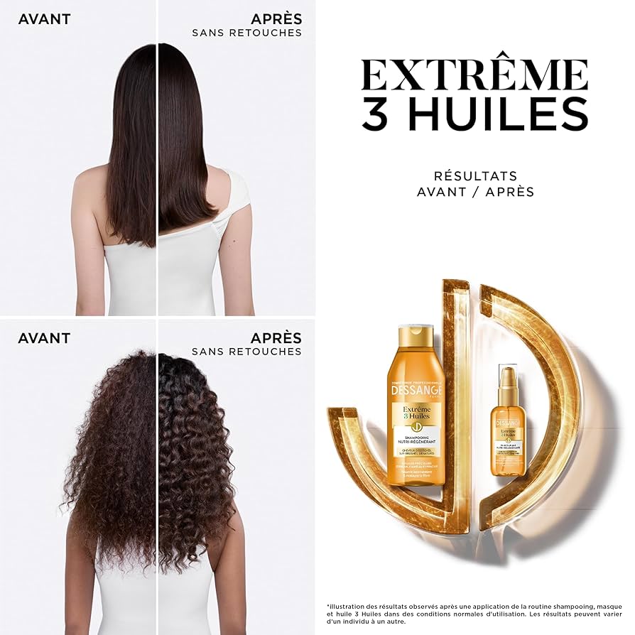 Dessange Huile Sublime Nutri-Régénérante Extrême 3 Huiles, 100ml