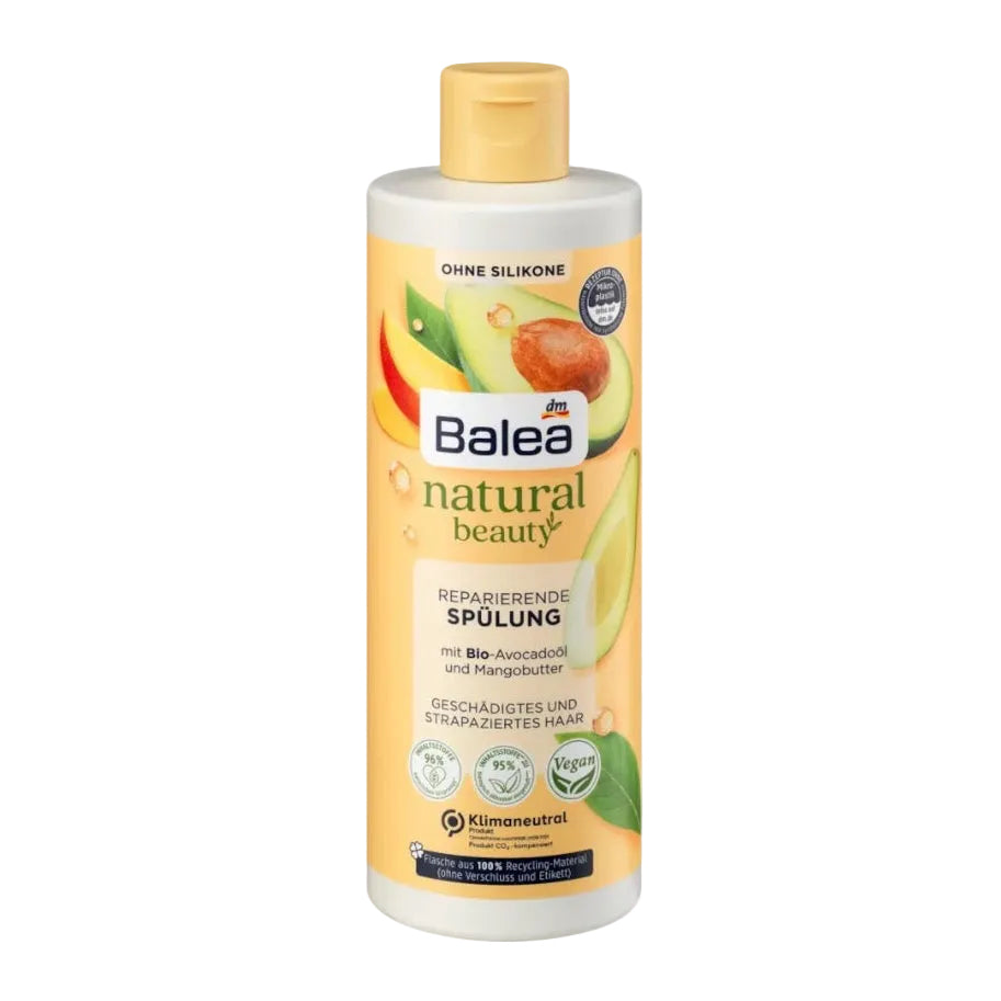 Balea Natural Beauty Après Shampooing Réparateur Avocat & Mangue, 350ml