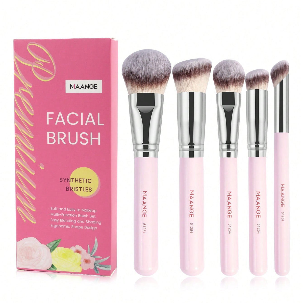 MAANGE 5 Pièces Ensemble De Pinceaux De Maquillage Professionnel