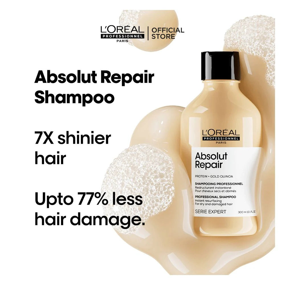 L'Oréal Professionnel Absolut Repair - Shampoing réparateur et hydratant pour cheveux abîmés