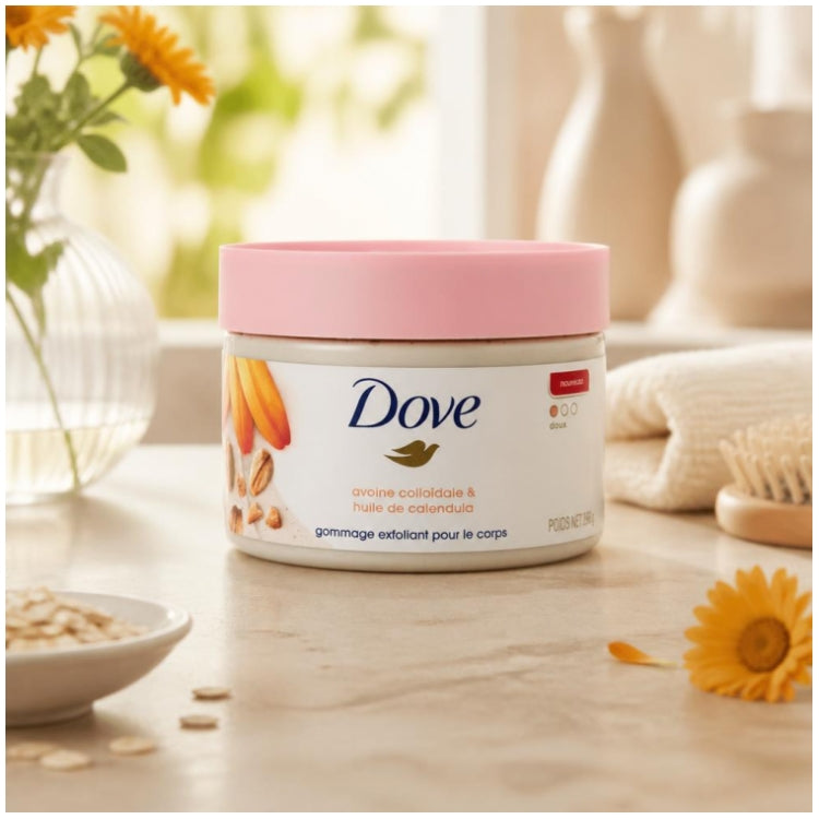 Dove Gommage Corps Doux à l'avoine colloïdale et huile de calendula 298g