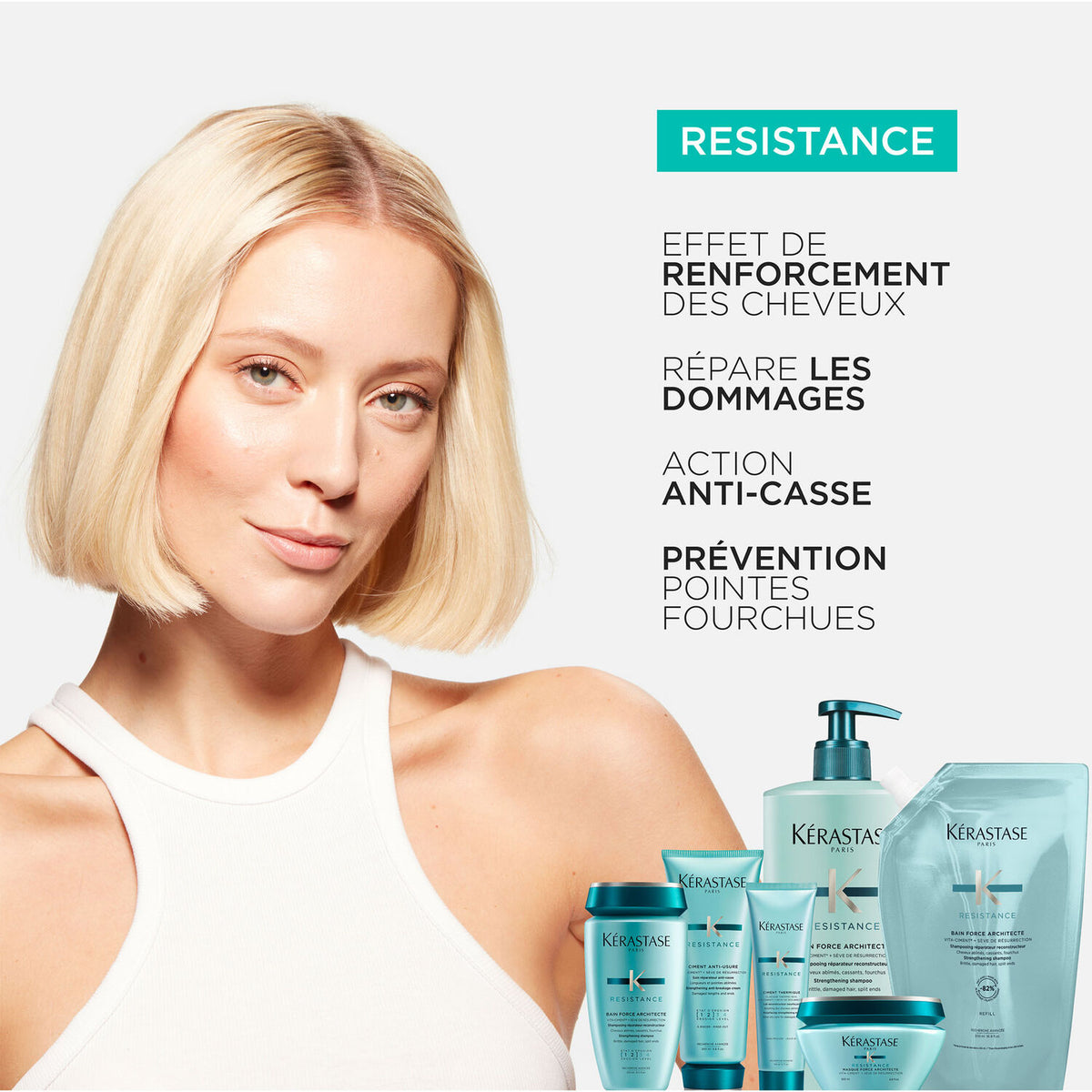 KÉRASTASE Resistance Bain Force Architecte - Shampoing réparateur 250ml