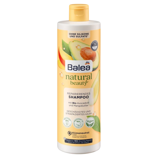 Balea Natural Beauty Shampooing Réparateur Avocat & Mangue, 400ml