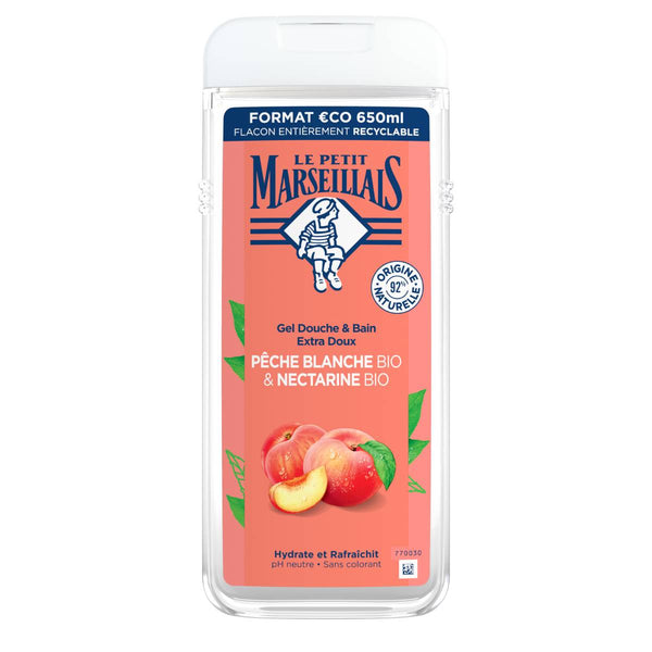 Le Petit Marseillais Crème de Douche & Bain Extra Douce Pêche blanche & Nectarine BIO 650ml