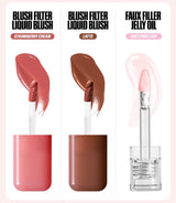 Huda beauty bronze nudes lip&cheek best sellers