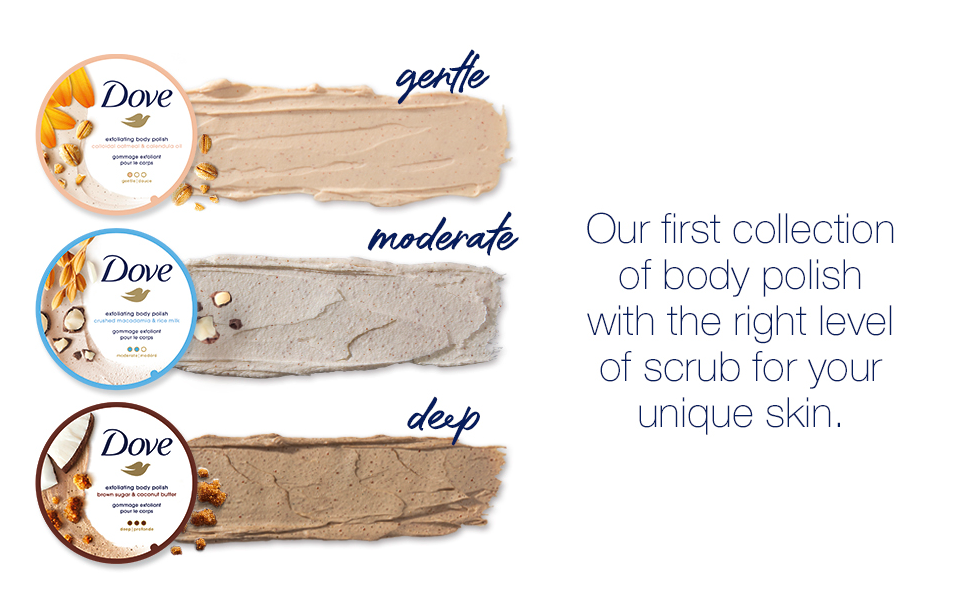 Dove gommage exfoliant sucre brun & beurre de noix de coco 298ml