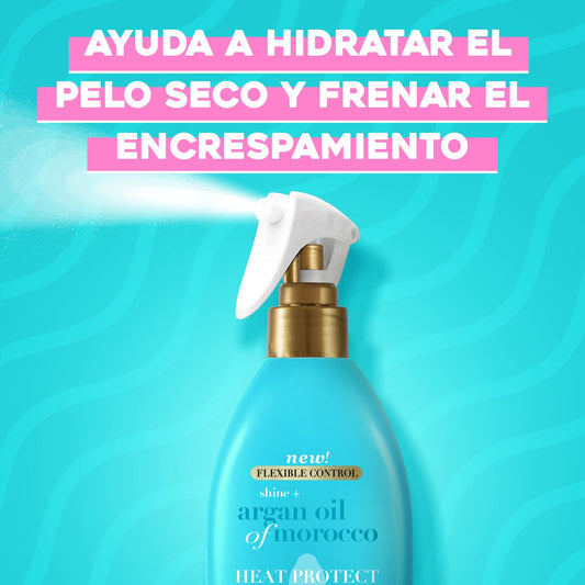 OGX Spray Protection Chaleur Cheveux à l'Huile d'Argan du Maroc 177 ml