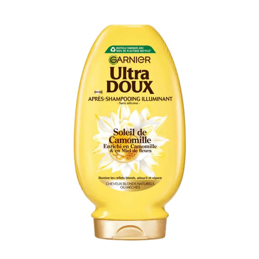Garnier Ultra Doux Après-Shampoing Camomille Ensoleillée et Miel de Fleurs, 250ml