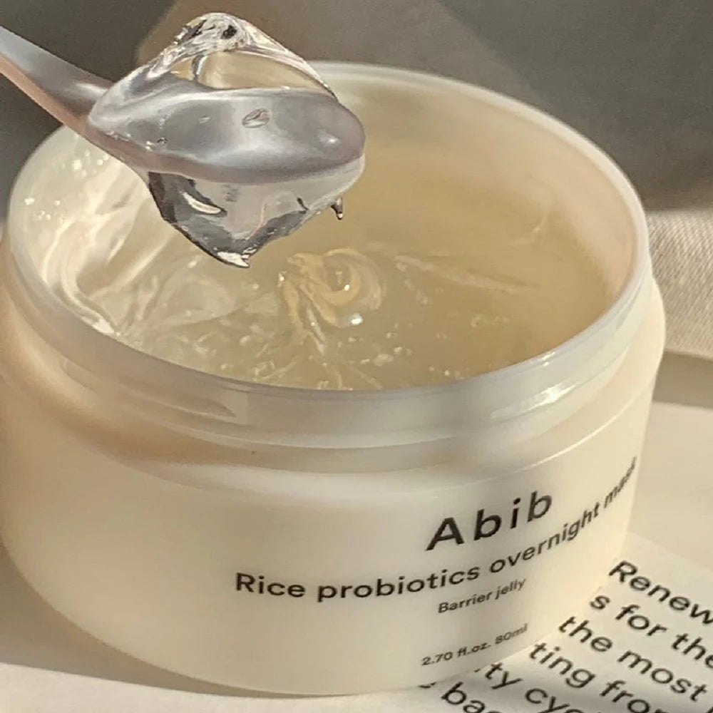 Abib rice probiotics overnight mask barrier jelly - masque de nuit gelée barrière cutanée 80ml