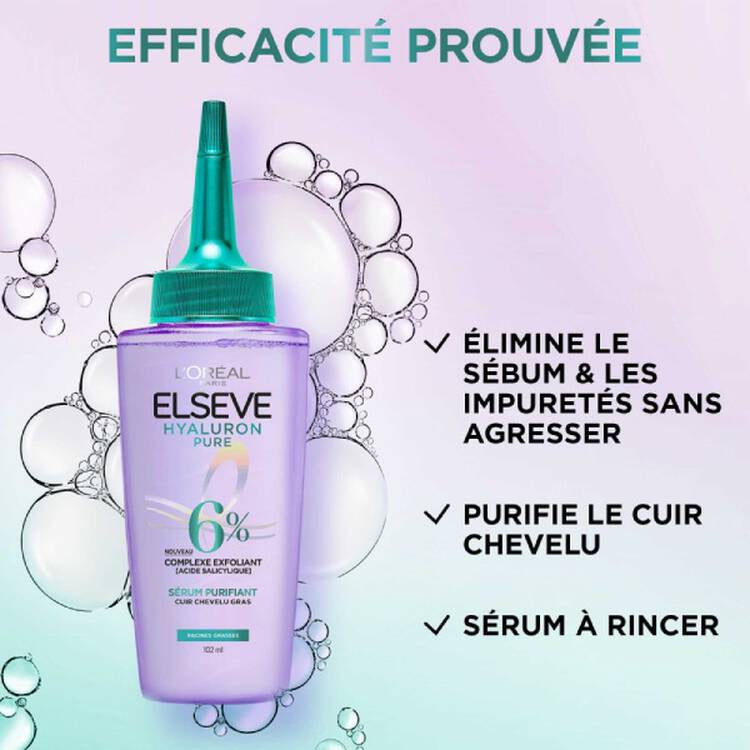 L’Oréal Paris Elseve Hyaluron Pure sérum purifiant cuir chevelu gras 102ml