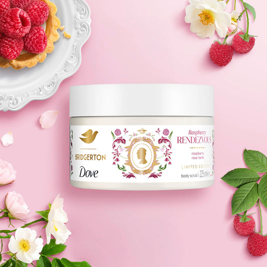 Dove gommage corporel bridgertorn à la framboise & vanille, 225ml