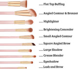 Boozyshop trousse de 10 pinceaux de maquillage