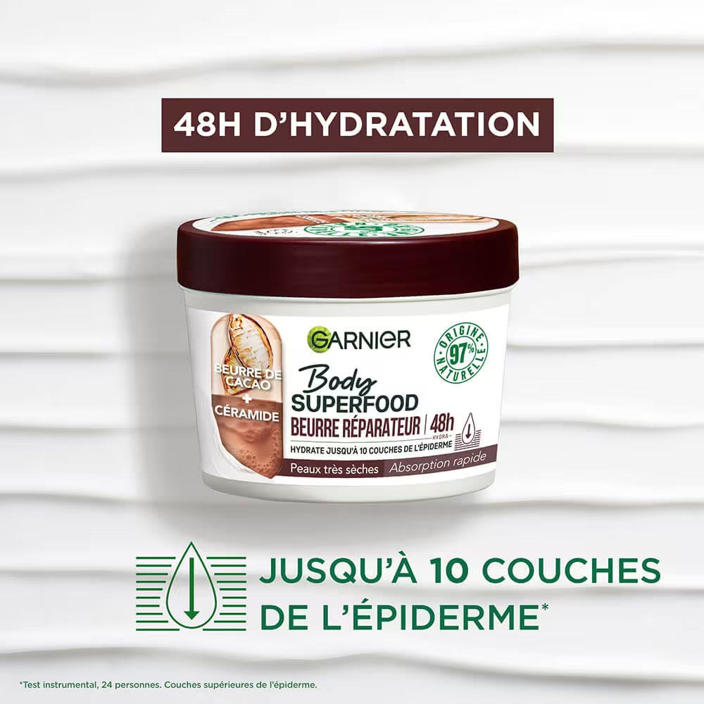 Garnier Body Superfood beurre réparateur au cacao, 380ml