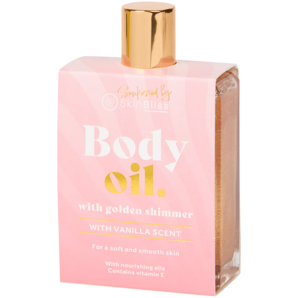Skinbliss body oil vanilla - huile corporelle pailletée, 100ml