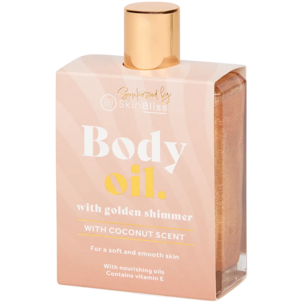 Skinbliss body oil coconut - huile corporelle pailletée, 100ml