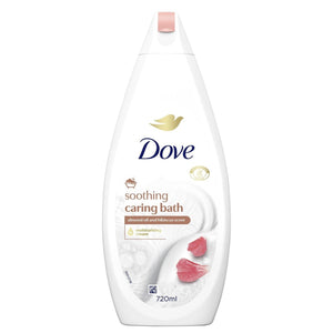 Dove soothing caring bath almond oil and hibiscus scent shower gel, 720ml