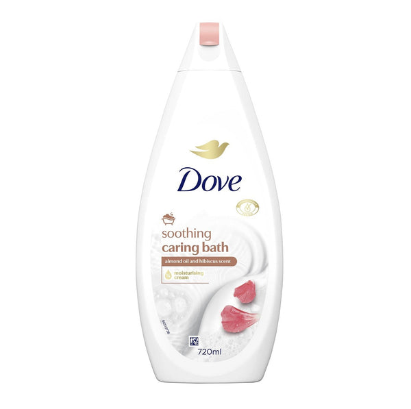 Dove soothing caring bath almond oil and hibiscus scent shower gel, 720ml
