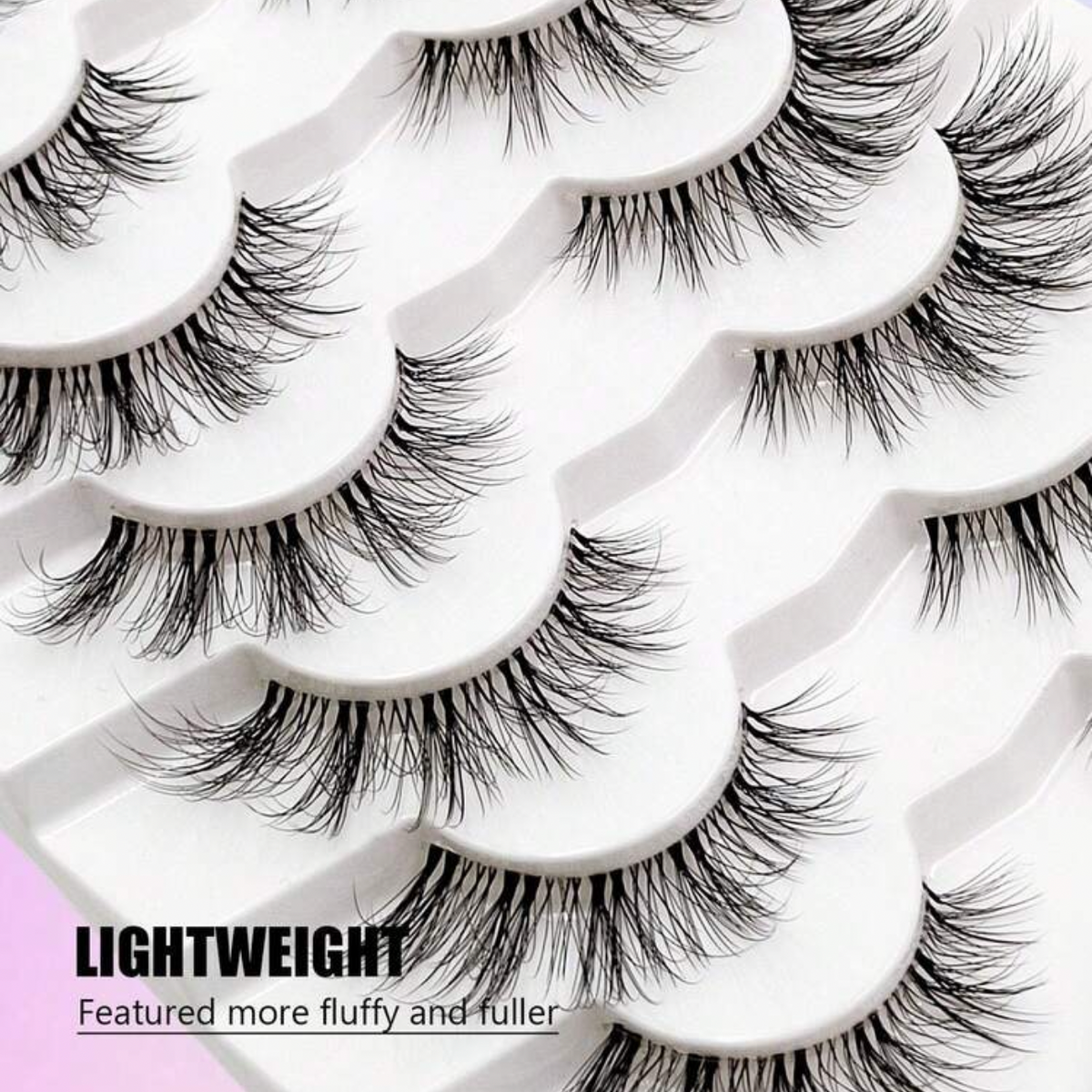 Faux cils 7 paires en forme d’oeil de chat, naturels et effilés