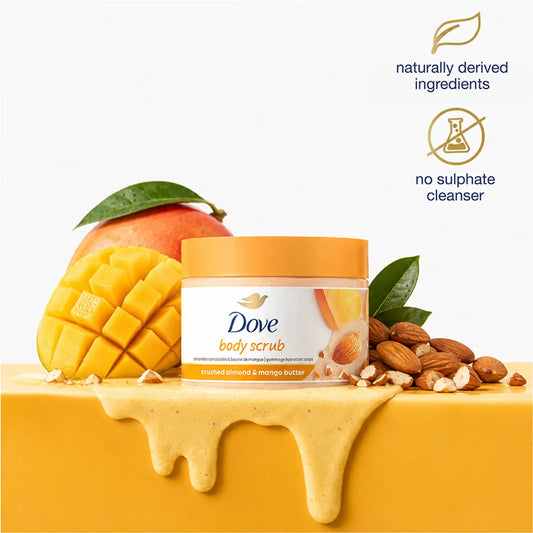 Dove gommage exfoliant amandes concassées & beurre de mangue 298ml