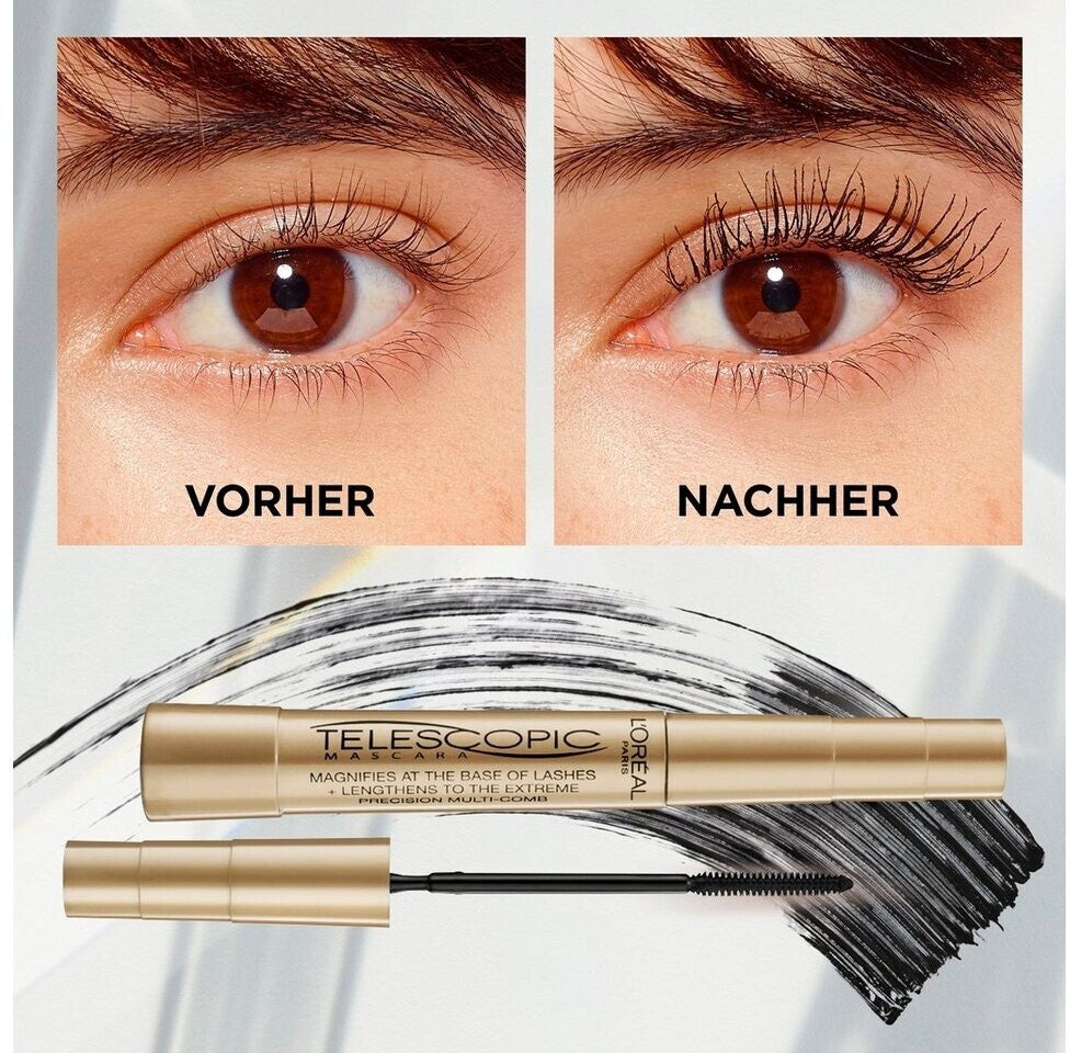 L’Oréal Paris Mascara Telescopic Effet Faux-Cils Noir, 8 ml