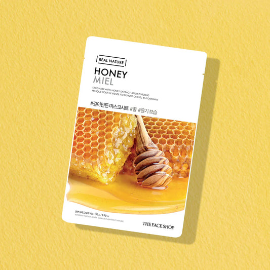 The face shop real nature honey face mask - masque en tissu au miel
