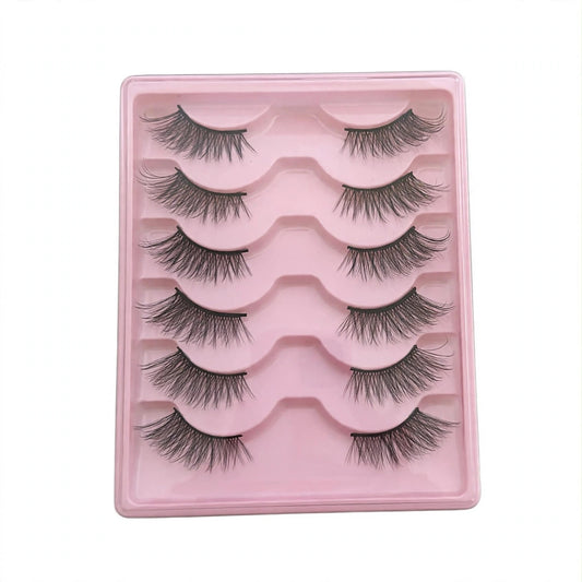 Faux cils 7 paires effet oeil de chat, regard naturel