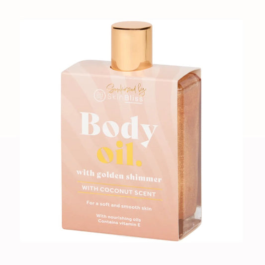 Skinbliss body oil coconut - huile corporelle pailletée, 100ml