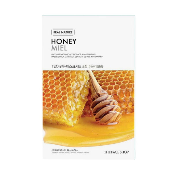 The face shop real nature honey face mask - masque en tissu au miel