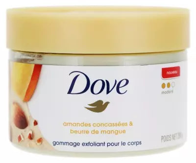 Dove gommage exfoliant amandes concassées & beurre de mangue 298ml