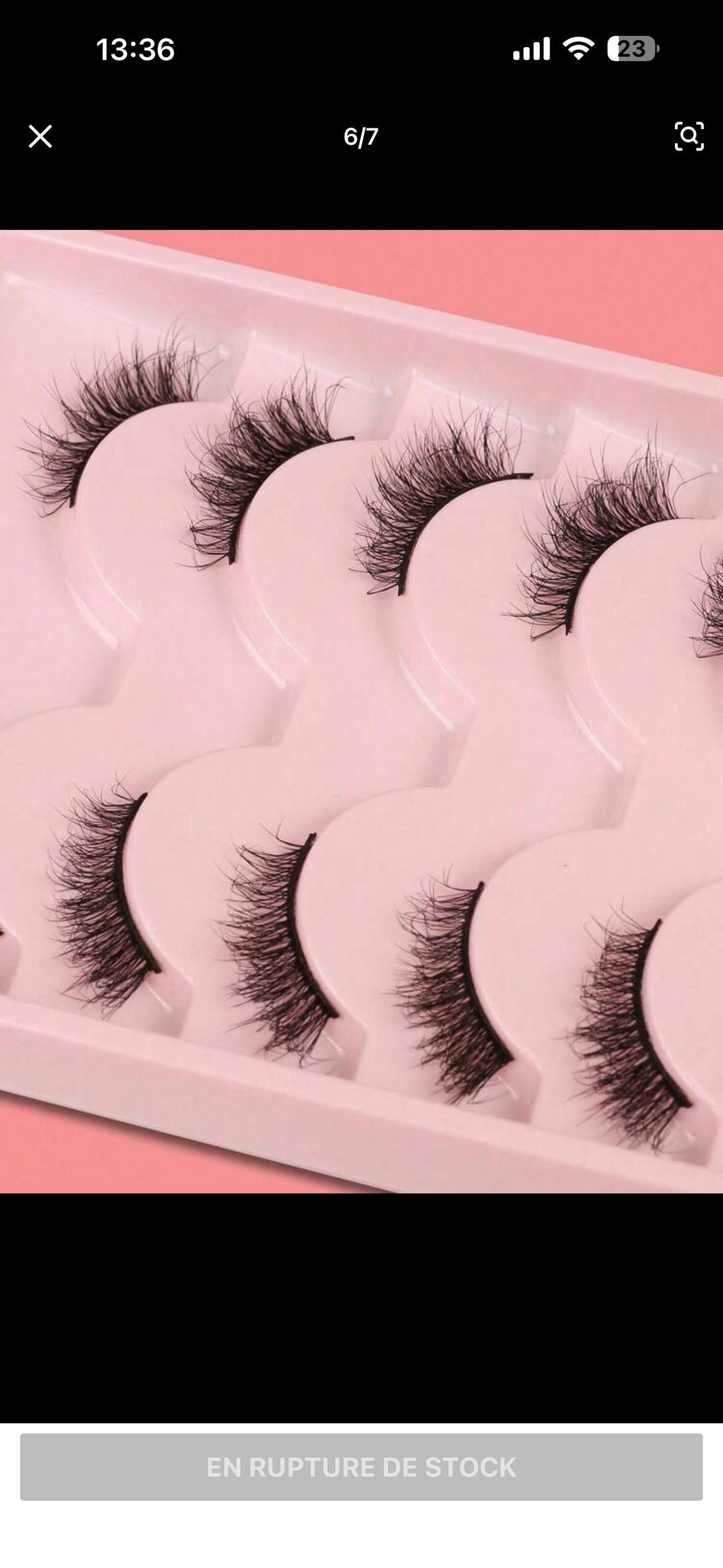 Faux cils 7 paires effet oeil de chat, regard naturel