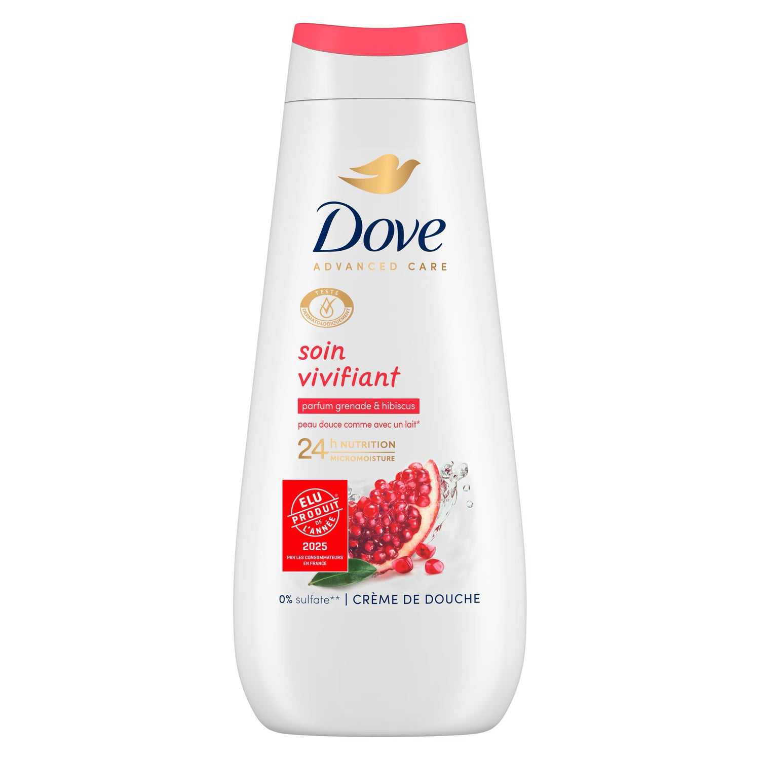 Dove Advanced Care Crème de Douche Soin Vivifiant Parfum Grenade 400ml