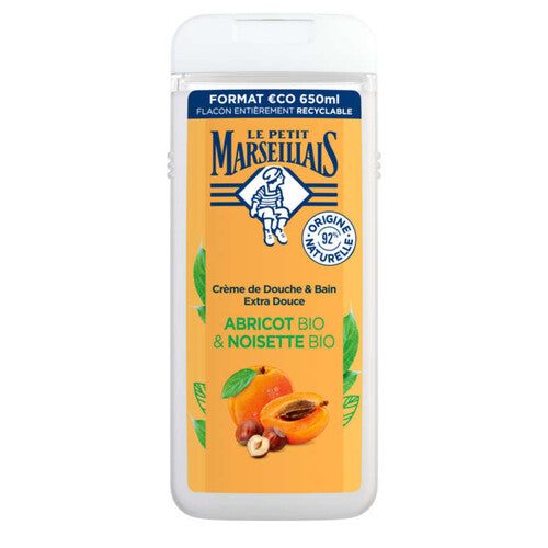 Le Petit Marseillais Crème de Douche & Bain Extra Douce Abricot & Noisette BIO 650ml