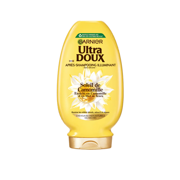 Garnier Ultra Doux Après-Shampoing Camomille Ensoleillée et Miel de Fleurs, 250ml