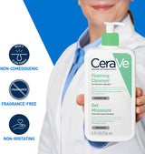 CeraVe Gel Moussant Peaux Noramales à Grasses, 473ml