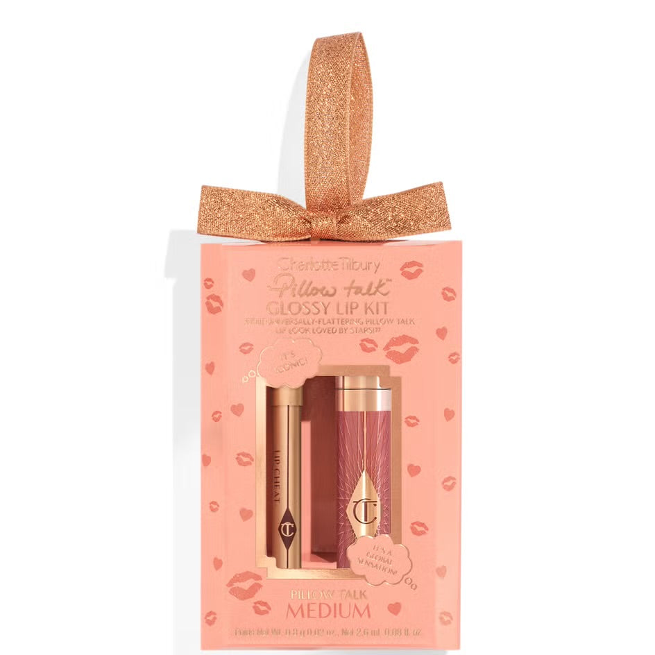 Charlotte Tilbury Pillow Talk Medium Glossy Lips Duo - coffret lèvres (pillow talk medium)