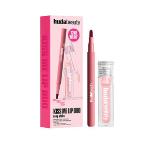HUDA BEAUTY Kiss Me Rosy Pink Lip Duo - coffret duo lèvres