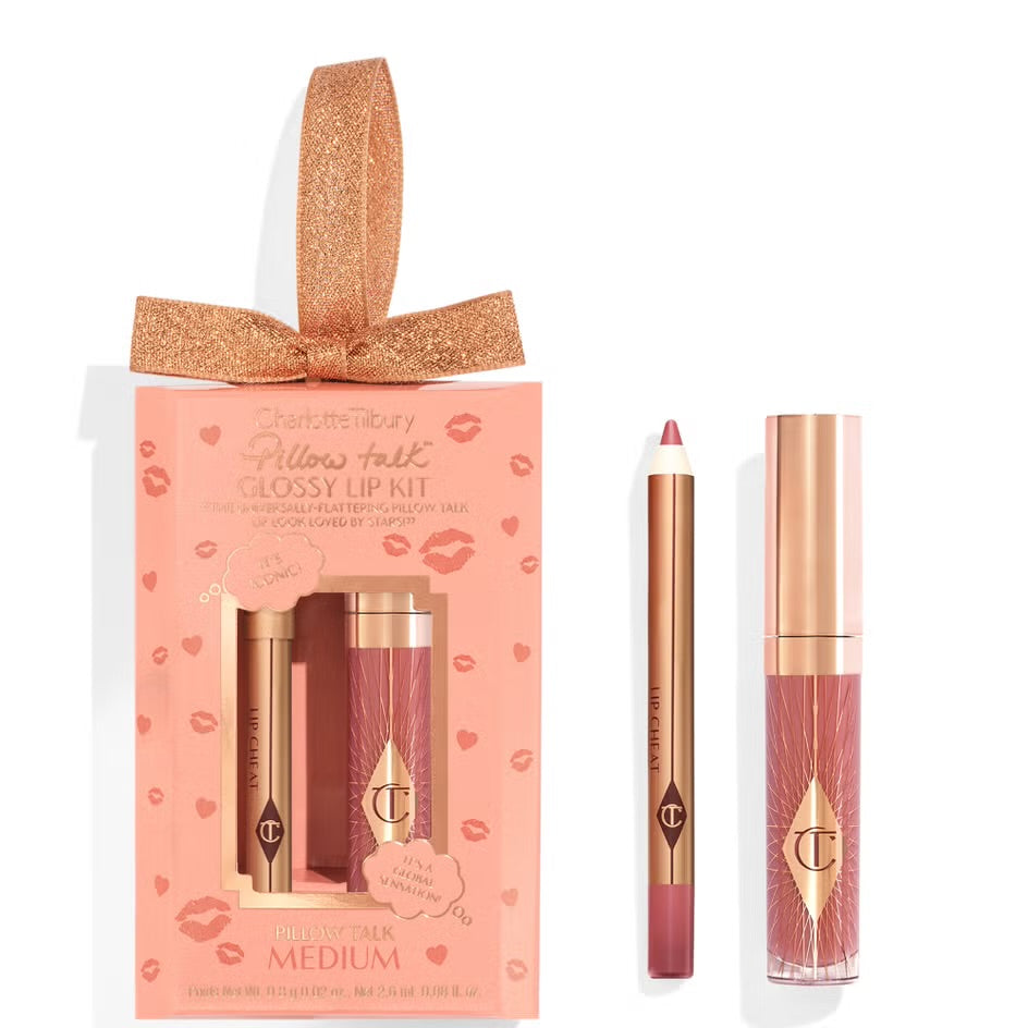 Charlotte Tilbury Pillow Talk Medium Glossy Lips Duo - coffret lèvres (pillow talk medium)