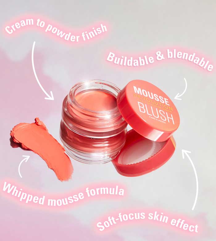 Makeup Revolution Blush Mousse - réf Grapefruit Coral