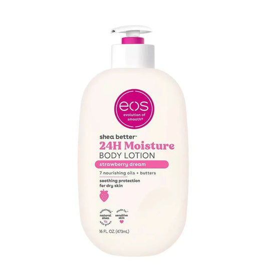 eos shea better 24H moisture body lotion - strawberry dream 473ml